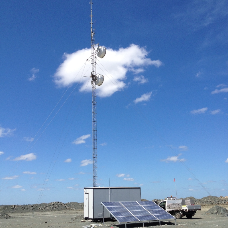 Fixed guyed communication tower